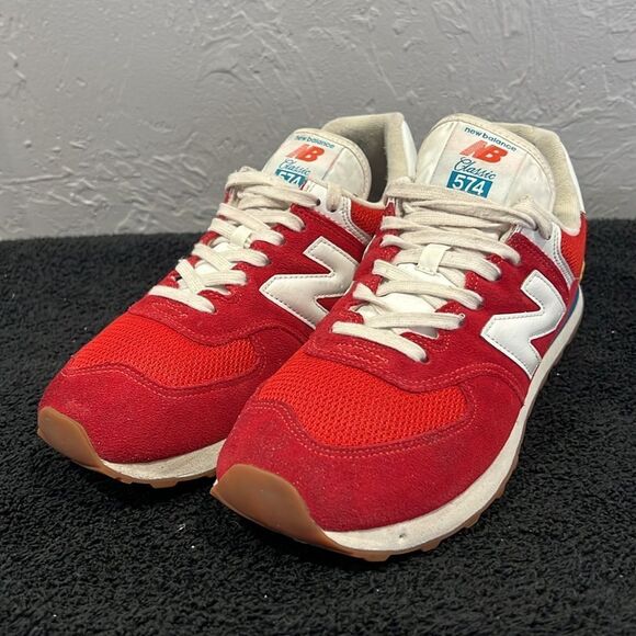 🔥🔥 NEW BALANCE Classic 574 Sneakers “Rainbow Pack” Men Sz 9.5 - EXCELLENT - Picture 3 of 16